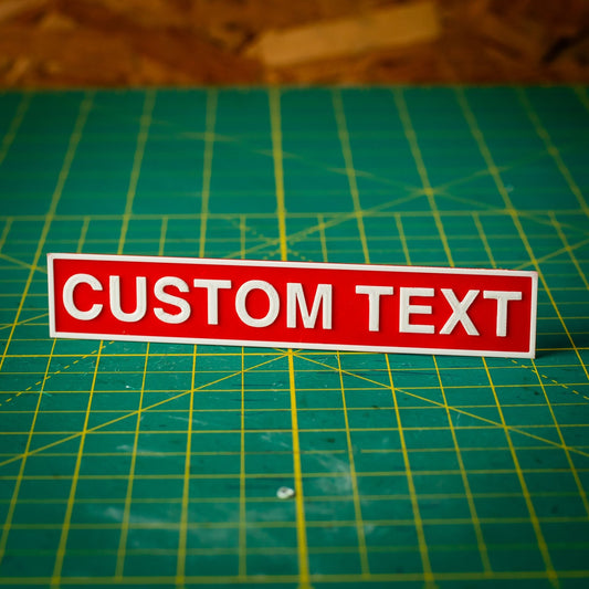 Custom Text Plate - Medium - KRAP! Custom Set Solutions