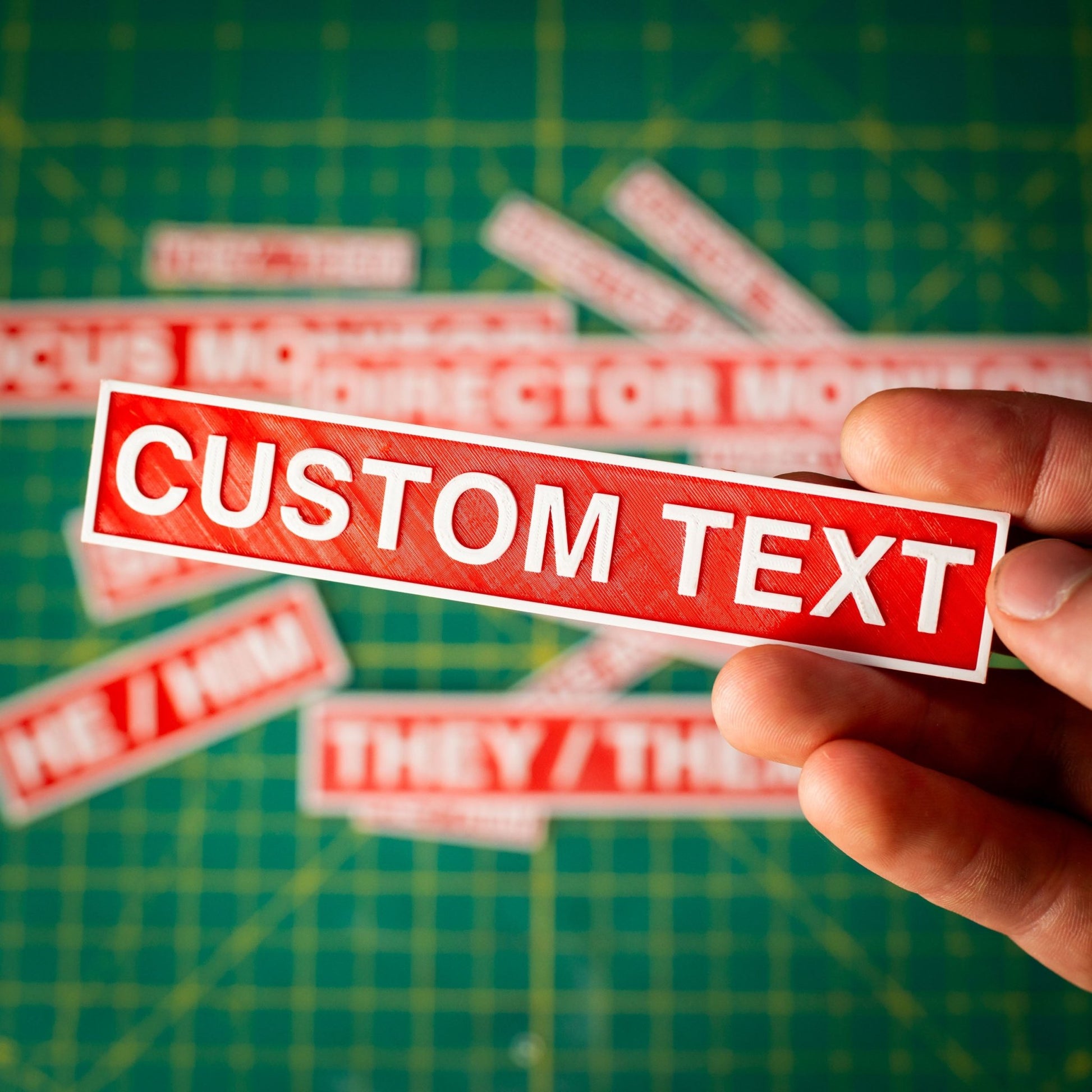 Custom Text Plate - Medium - KRAP! Custom Set Solutions