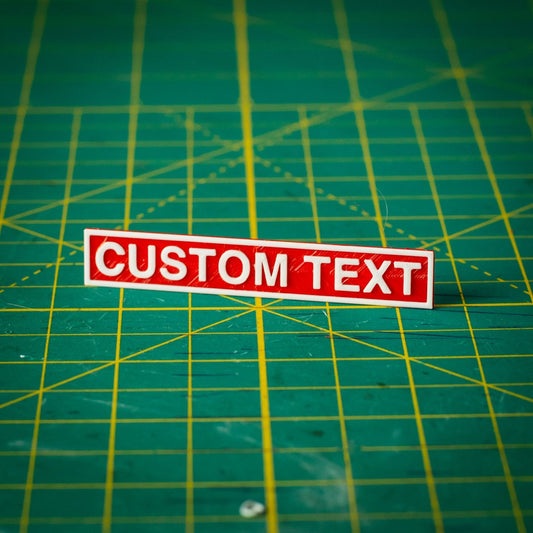 Custom Text Plate - Small - KRAP! Custom Set Solutions