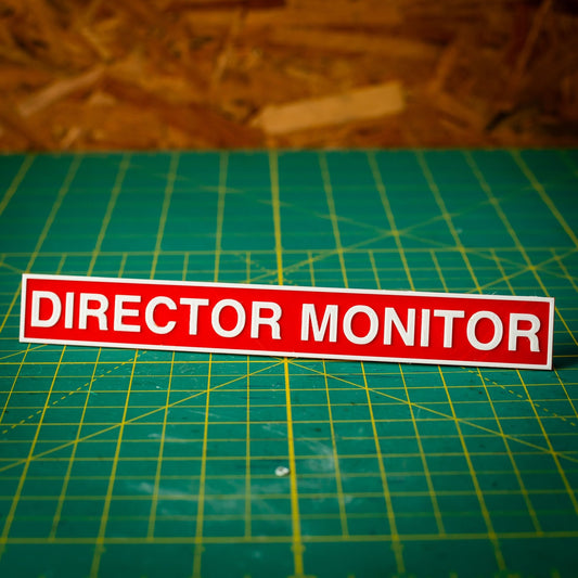 Director Monitor Text Plate - Medium - KRAP! Custom Set Solutions