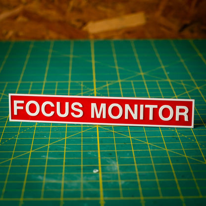 Focus Monitor Text Plate - Medium - KRAP! Custom Set Solutions