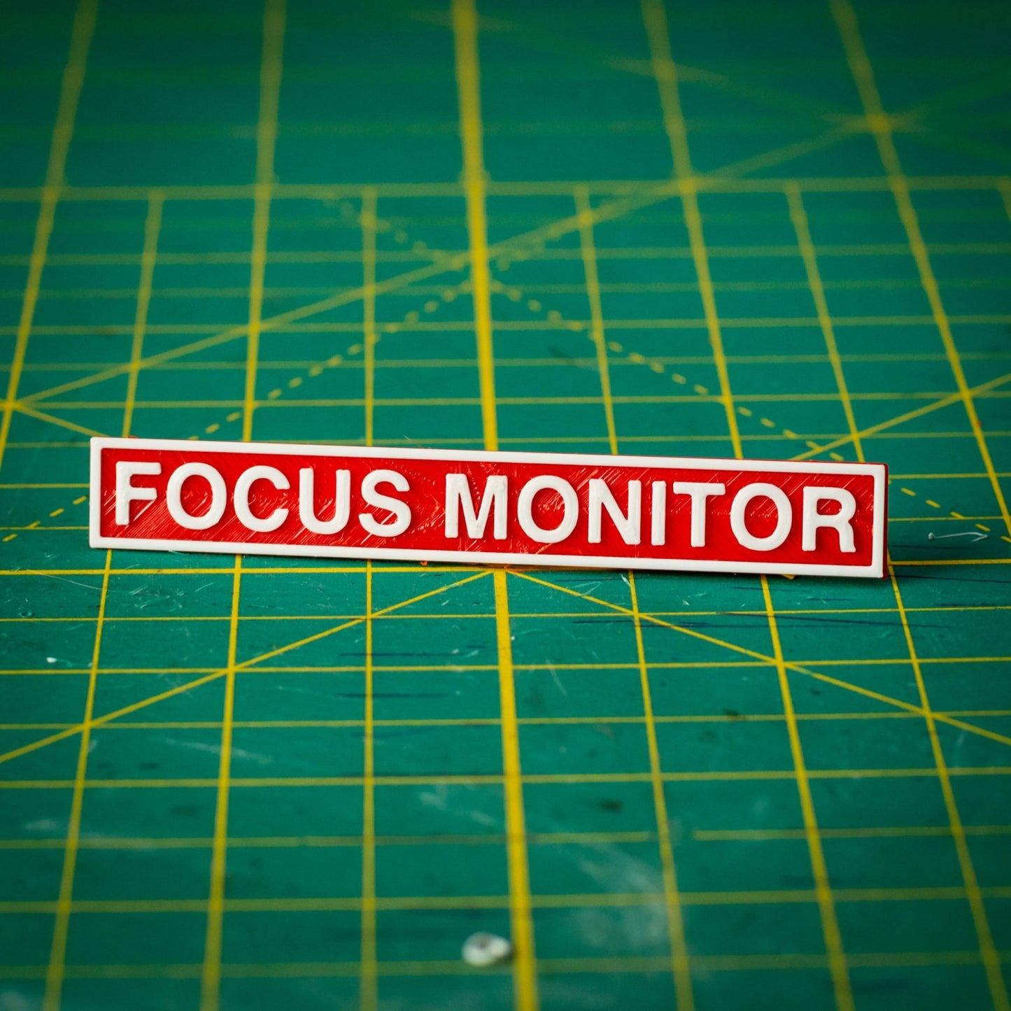 Focus Monitor Text Plate - Small - KRAP! Custom Set Solutions