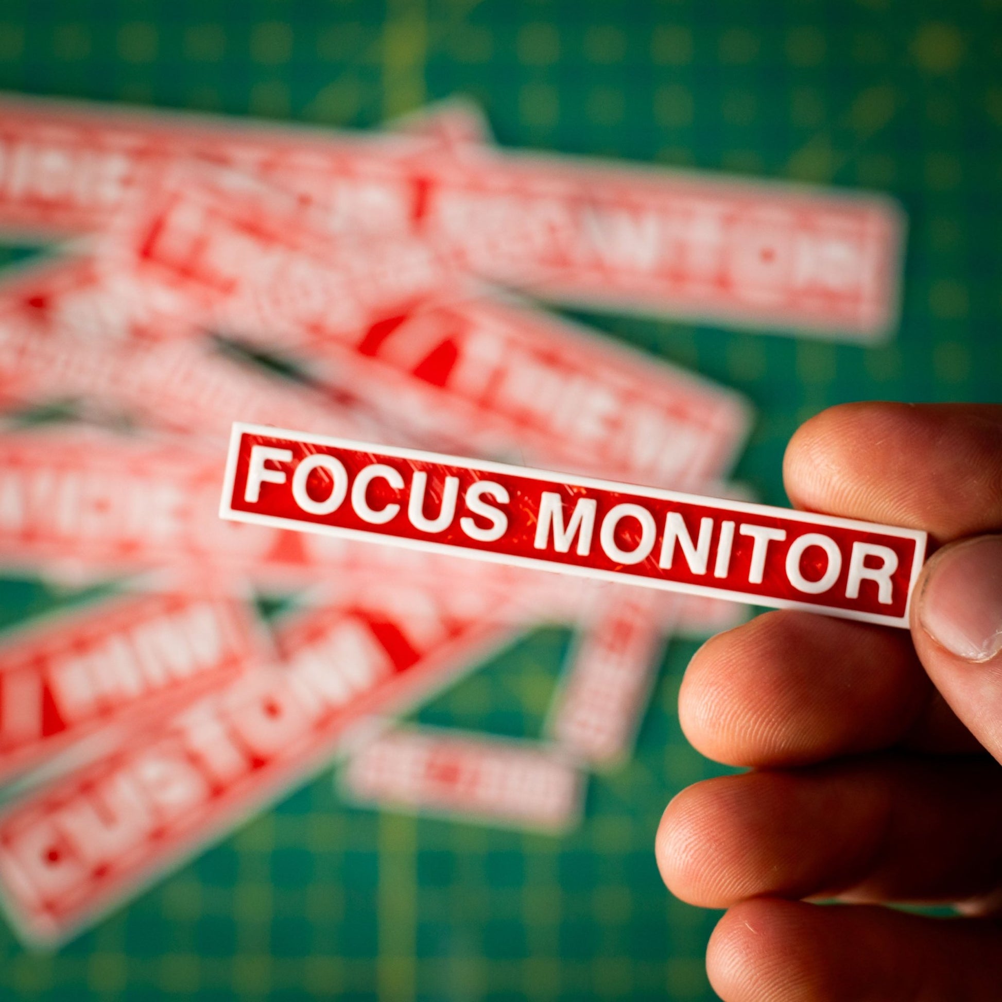 Focus Monitor Text Plate - Small - KRAP! Custom Set Solutions